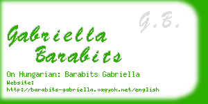 gabriella barabits business card